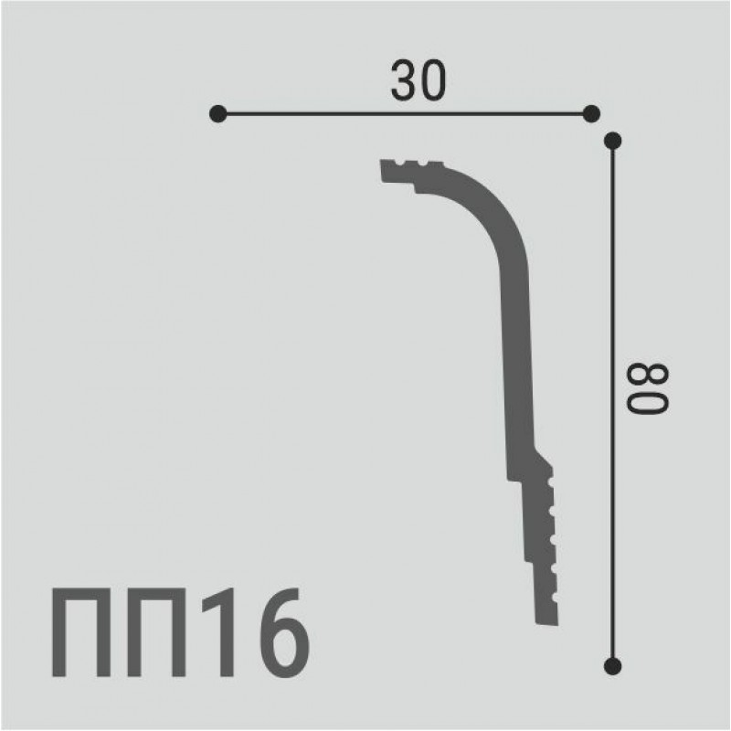 Карниз XPS POLYMER ПП 16 80/30