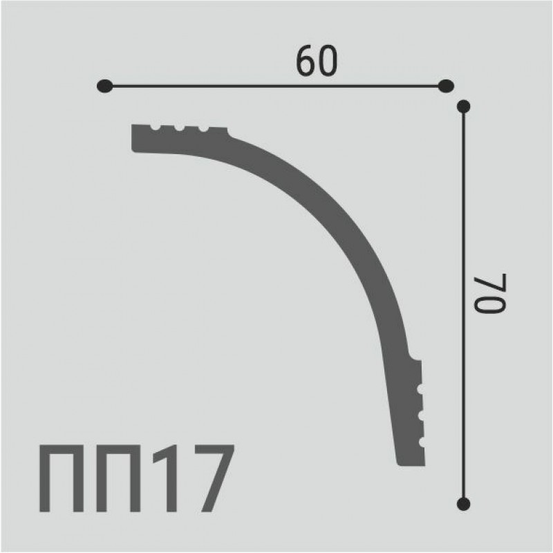 Карниз XPS POLYMER ПП 17 70/60