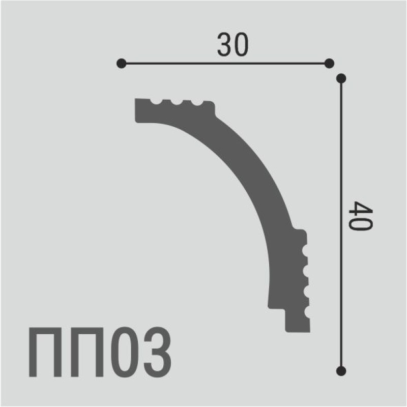 Карниз XPS POLYMER ПП 03