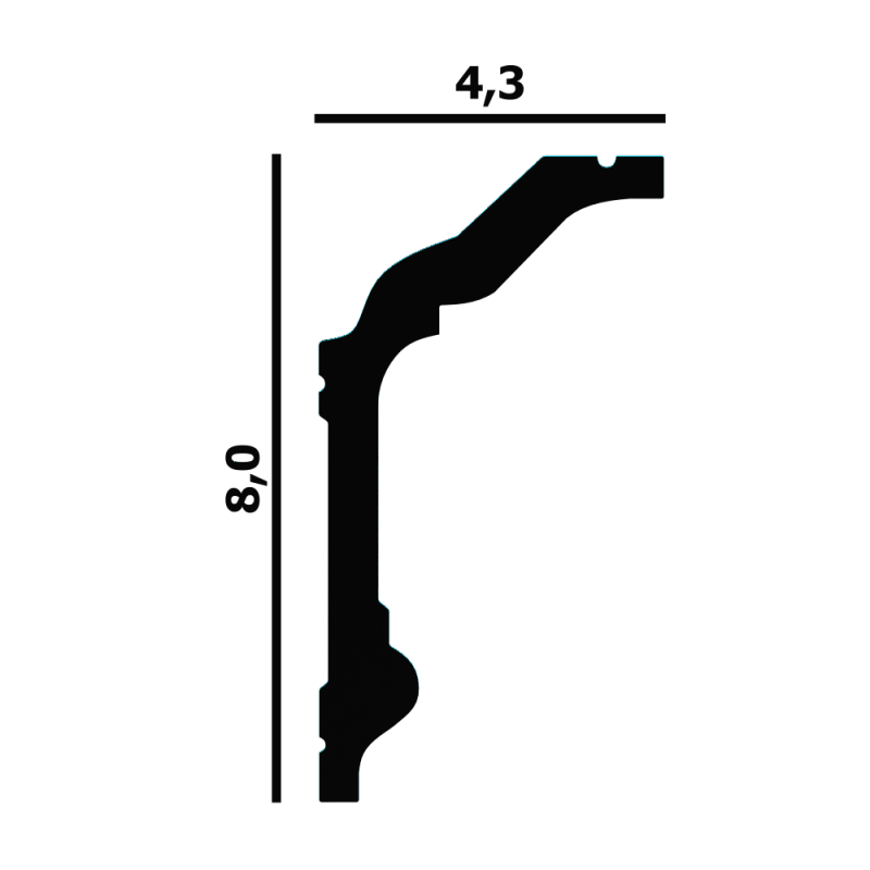 Плинтус потолочный P92 Перфект Плюс