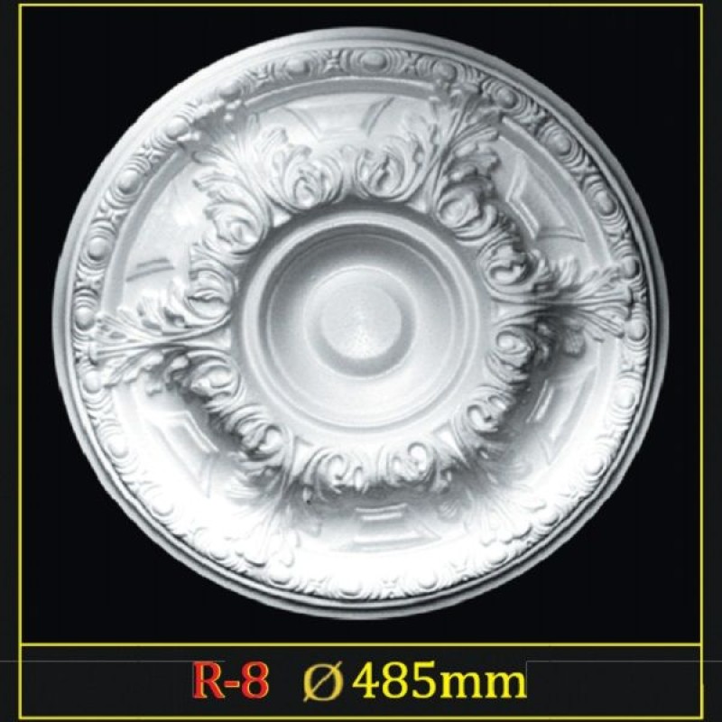 Розетка потолочная из полистирола R8