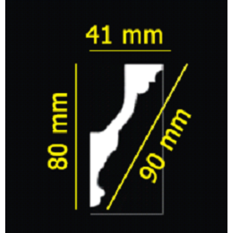 Потолочный плинтус glanzepol GP33