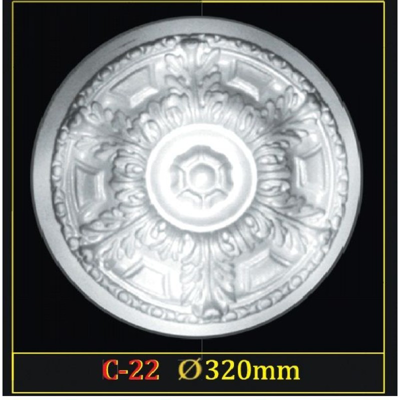 Розетка потолочная из полистирола C22