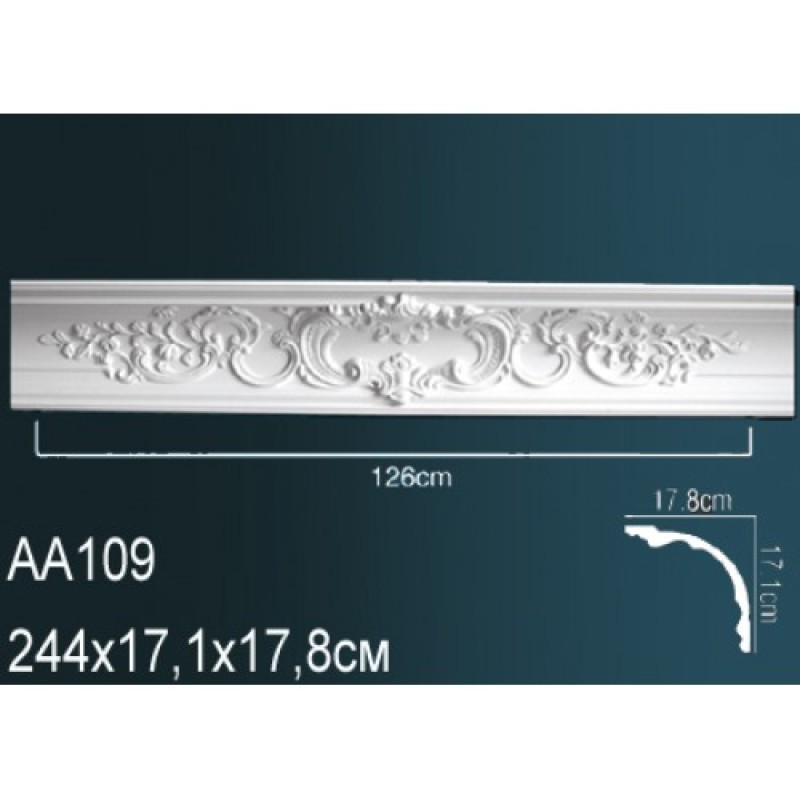 потолочный плинтус с орнаментом AA109