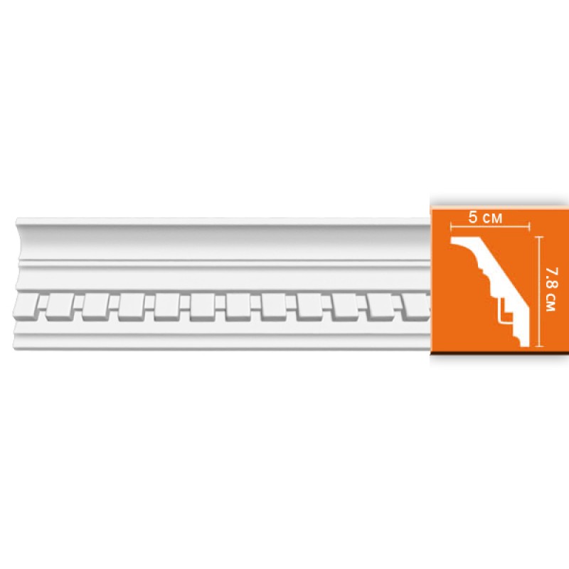 DT 22 потолочный плинтус с орнаментом DECOMASTER