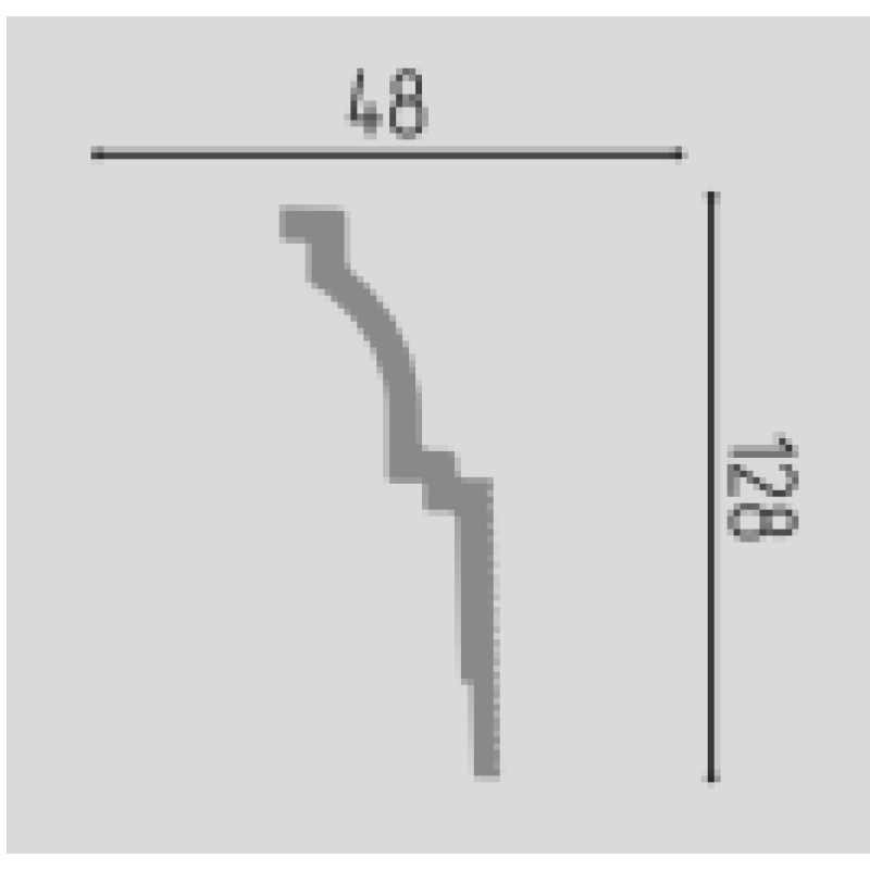 Потолочный плинтус П 24 128/48
