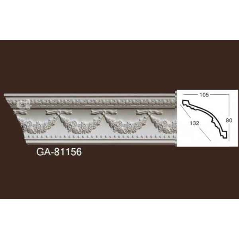 Карниз из полиуретана гладкий 81156 A