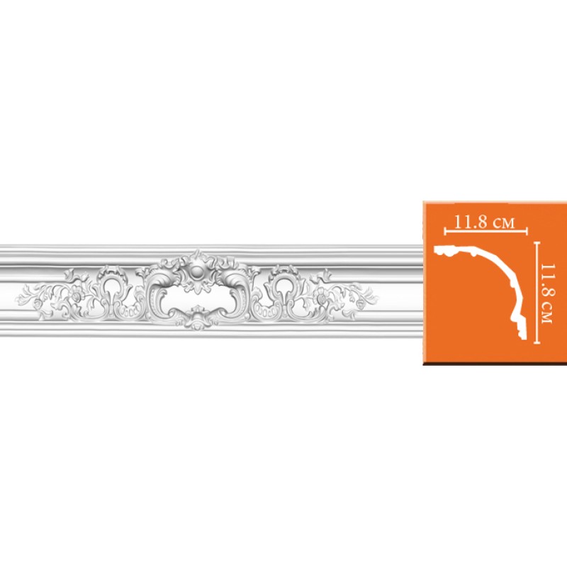 Плинтус потолочный без орнамента DP51