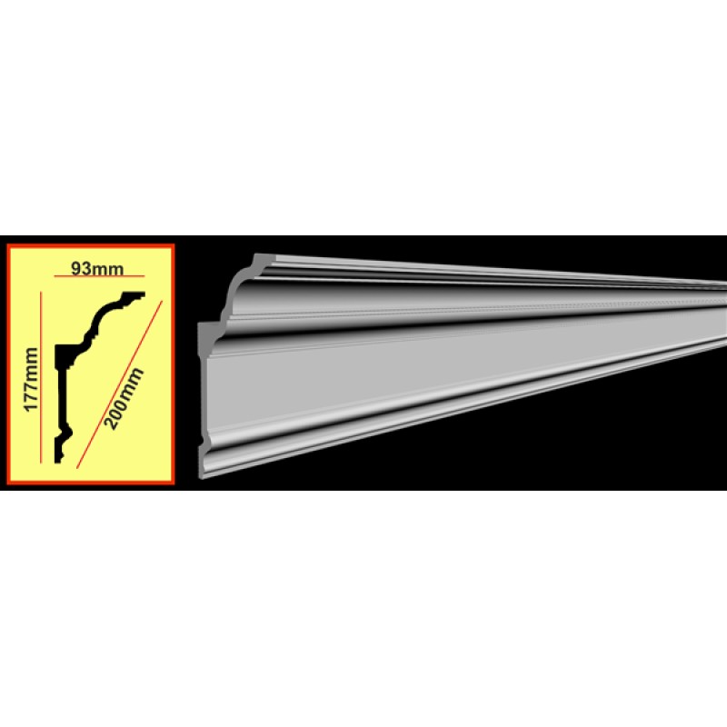 Плинтус потолочный glanzepol GP79