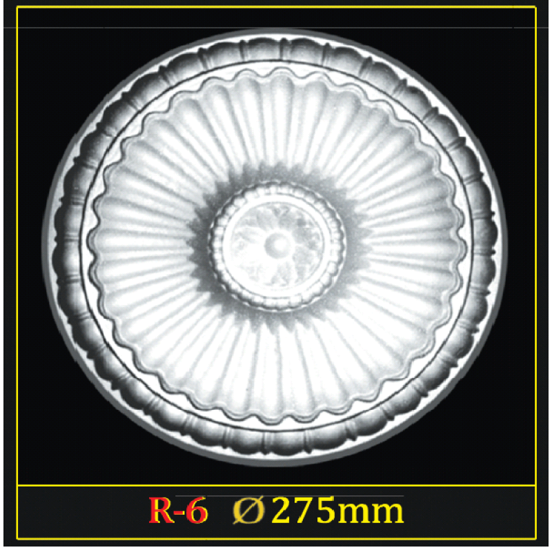 Розетка потолочная из полистирола R6