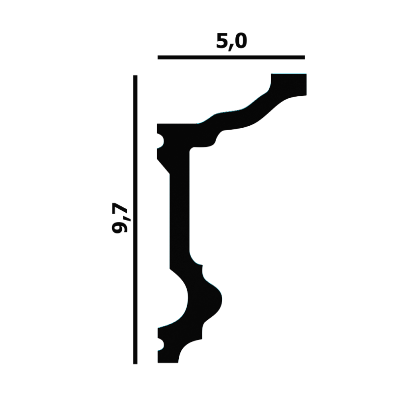 Плинтус потолочный P90 Перфект Плюс