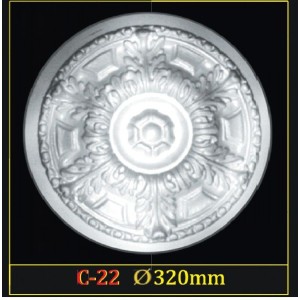 Розетка потолочная из полистирола C22