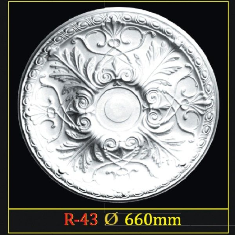 Розетка потолочная из полистирола R43