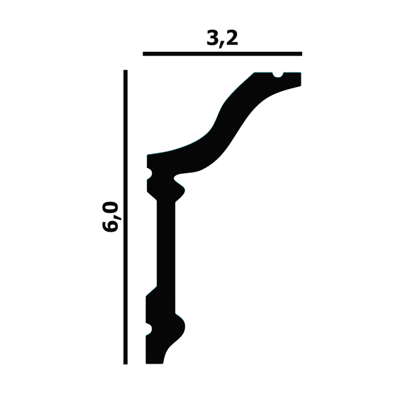 Плинтус потолочный P93 Перфект Плюс