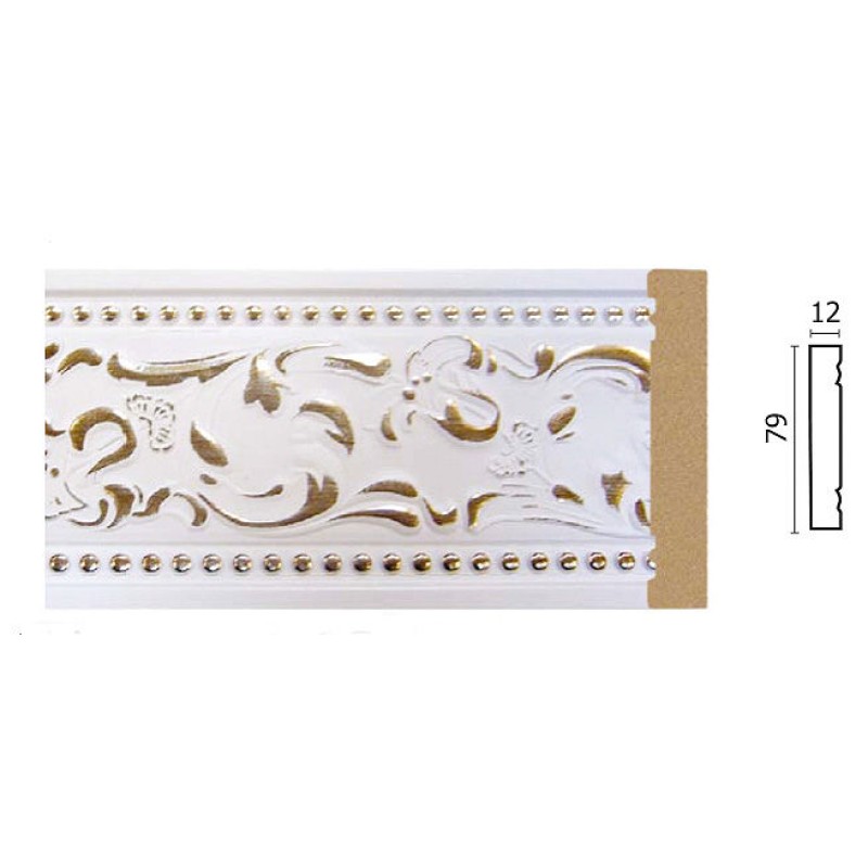 150-115G Широкий молдинг золотистый