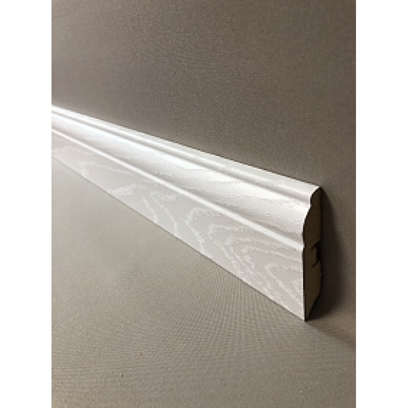 Плинтус напольный МДФ SM 04-80 Аивори белый