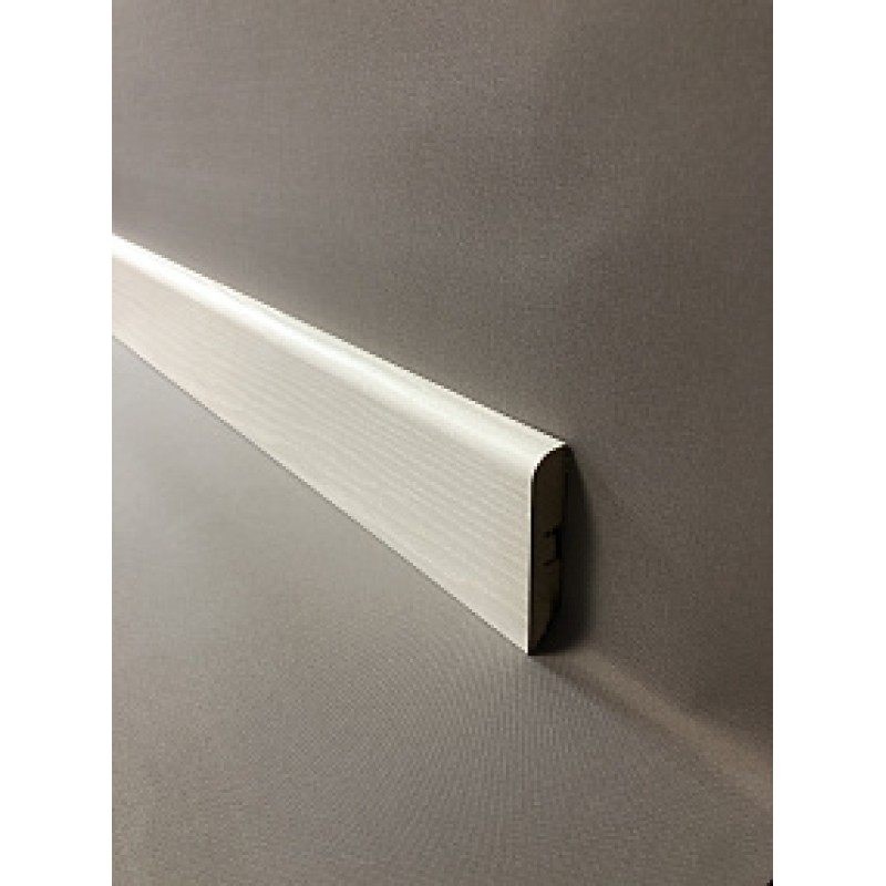 Плинтус напольный МДФ SM 02-80 Аивори молочный