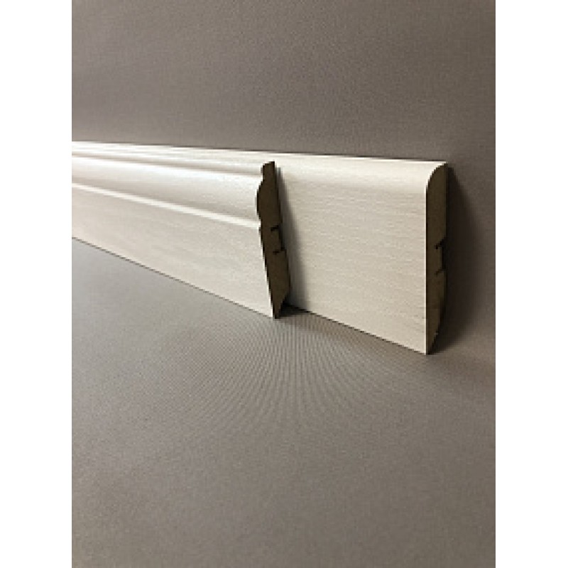 Плинтус напольный МДФ SM 04-80 Аивори молочный