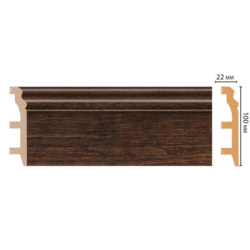 Цветной напольный плинтус D232-966 