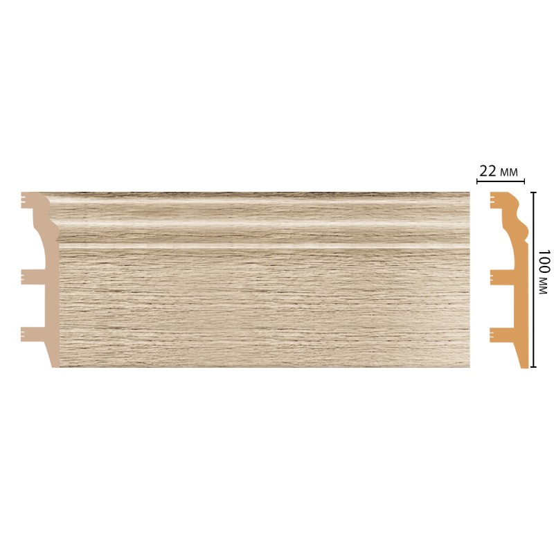 Цветной напольный плинтус D232-72 