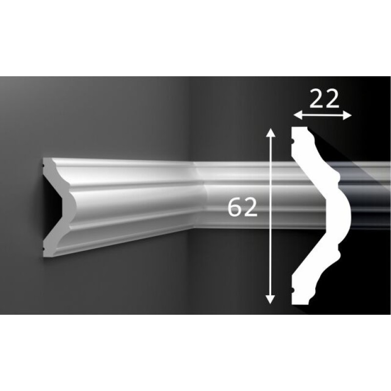Молдинг М22, 62х22, 2000мм, Экополимер/15