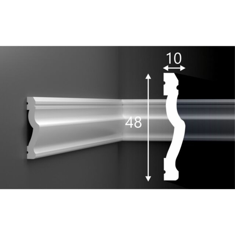 Молдинг М23, 48х10, 2000мм, Экополимер/26