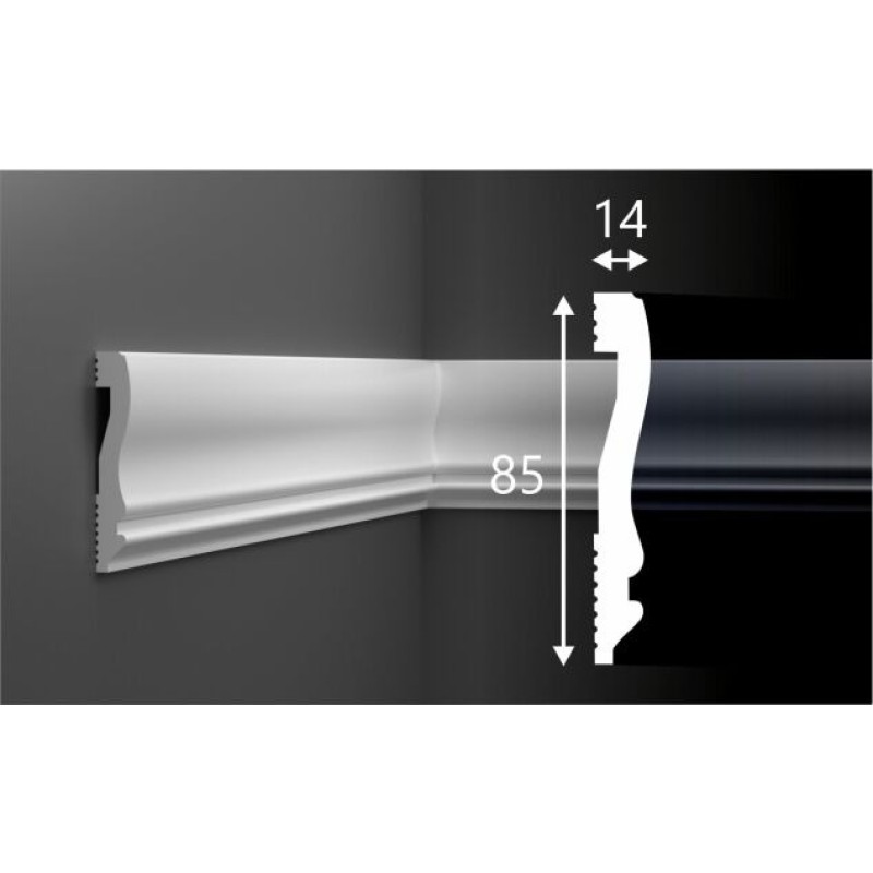 Молдинг М029, 85х14, 2000мм, Экополимер/12