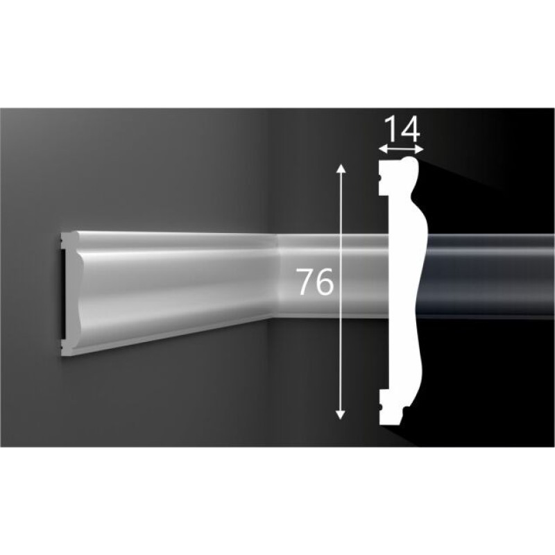 Молдинг М33, 76х14, 2000мм, Экополимер/15