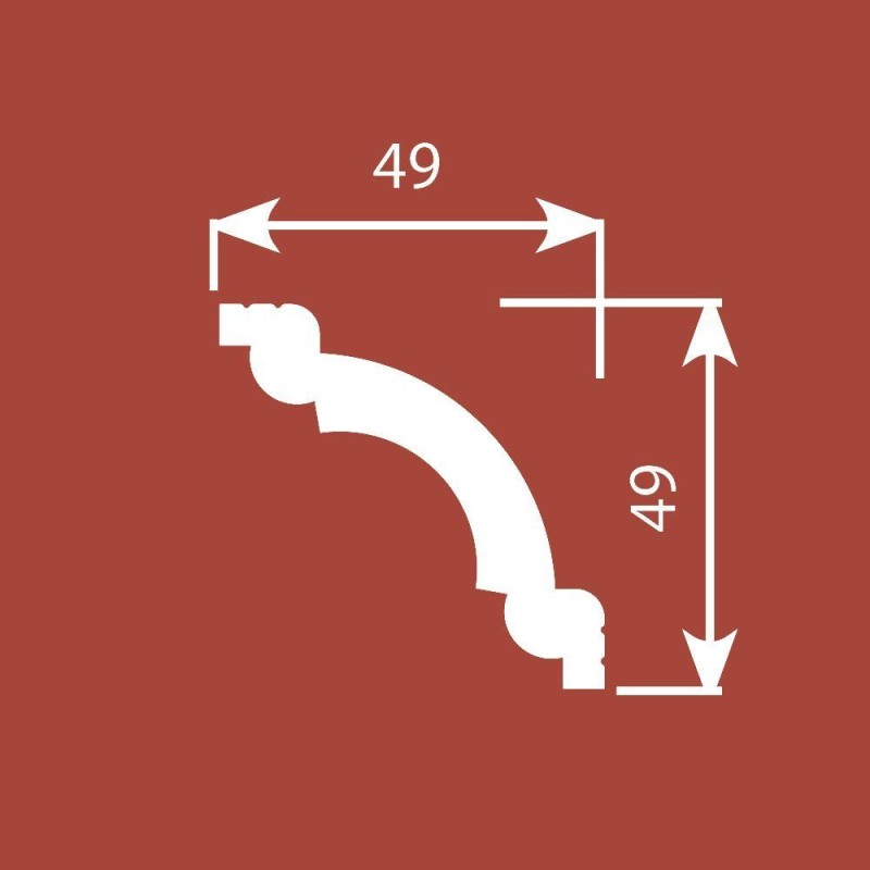 К8, Карниз 49х49, экополимер