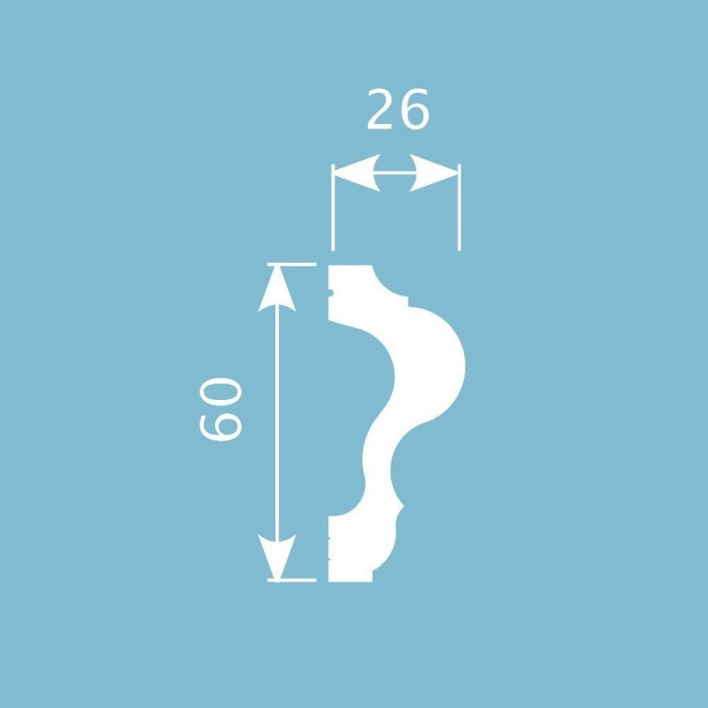 Молдинг М044, 60х26