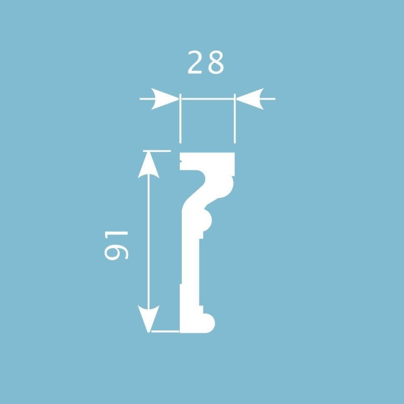 Молдинг М045, 91х27