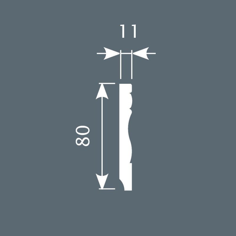 Плинтус П015, 80х11, экополимер