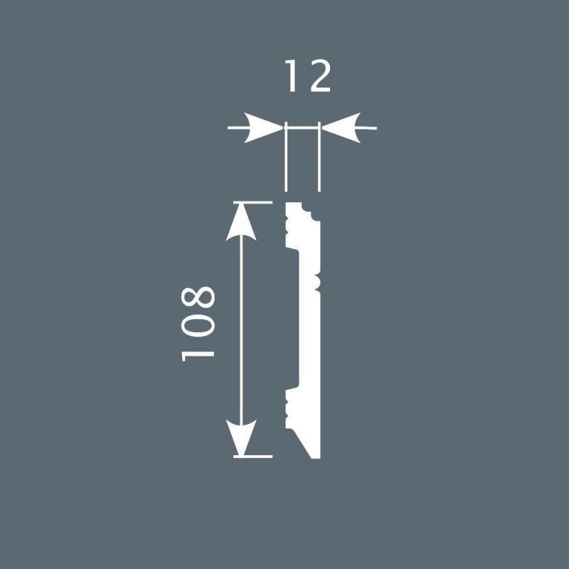 Плинтус П005, 108х12, экополимер
