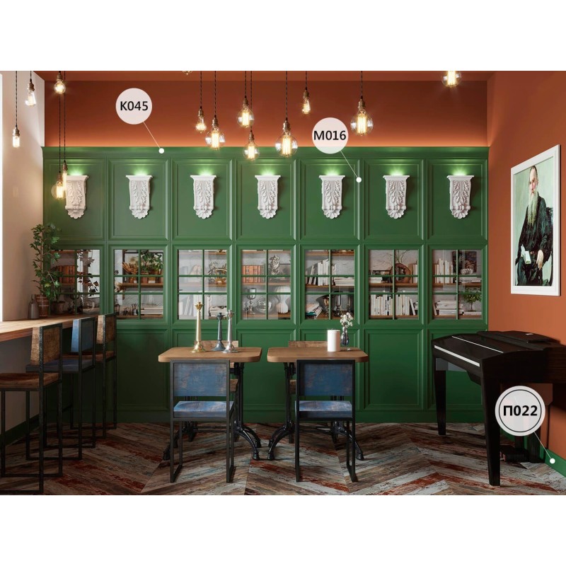 Плинтус П022, 100х22, 2000мм, Экополимер/20