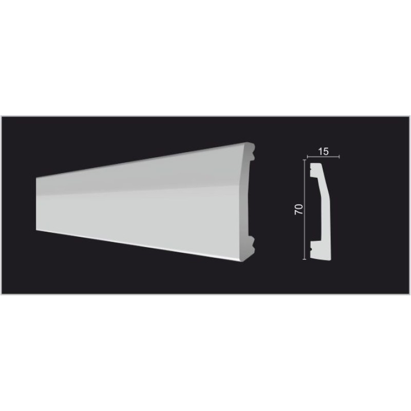 DD125 Плинтус широкий из дюрополимера