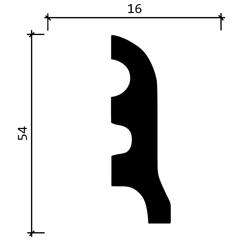 DD18 Плинтус из дюрополимера