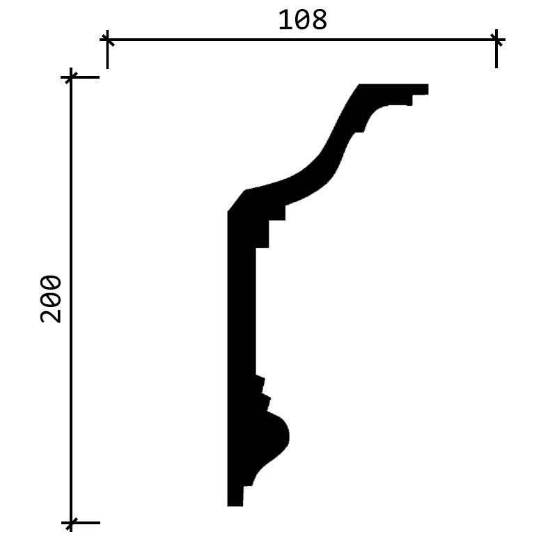 DD513 Карниз потолочный из дюрополимера   