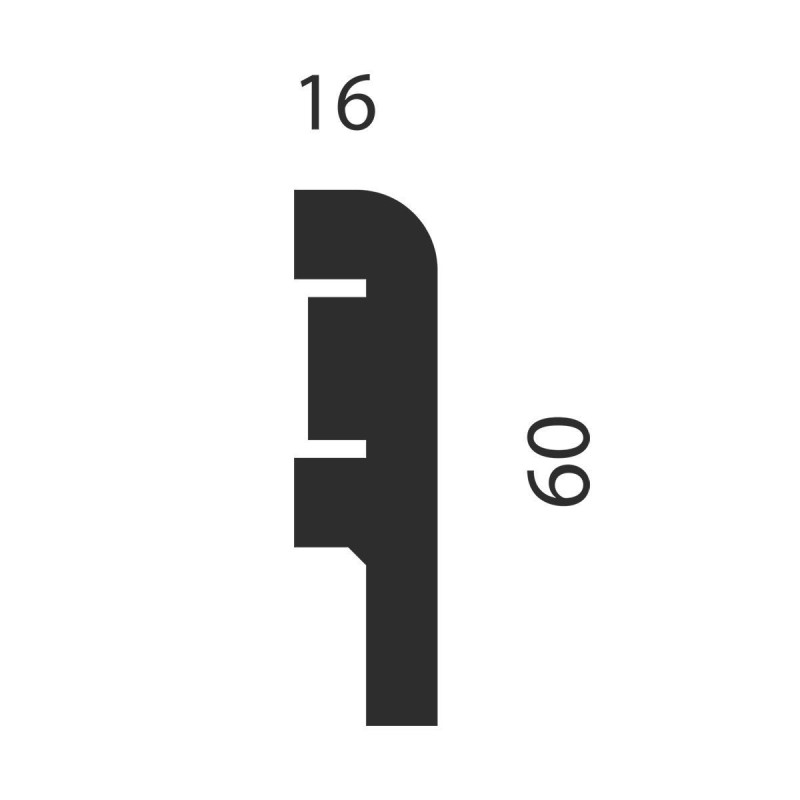 Плинтус  из МДФ, дуб Турецкий, иск. шпон, EP02