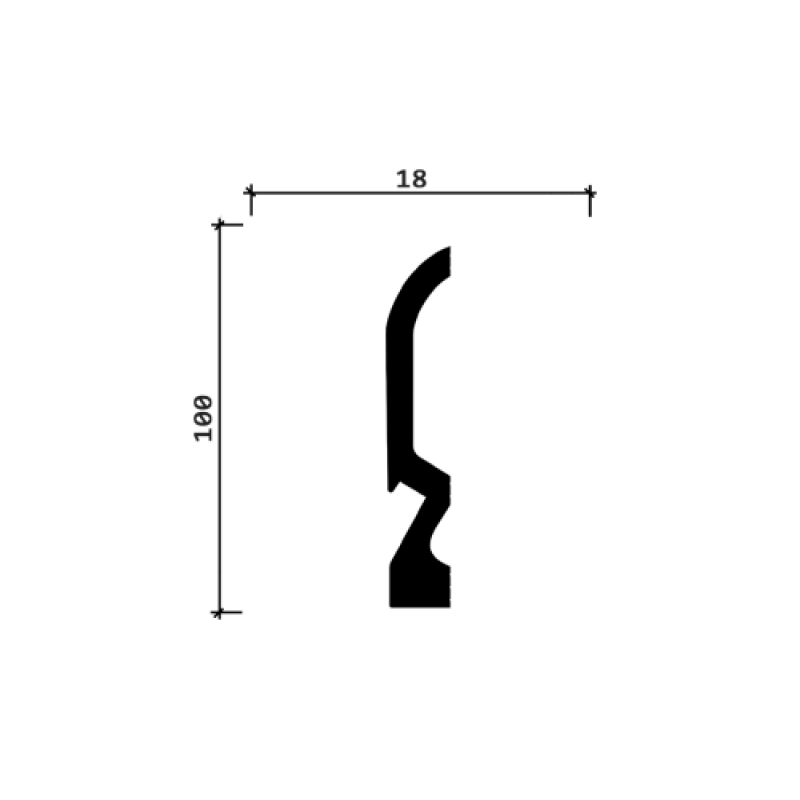 Плинтус DD700 напольный под подсветку 