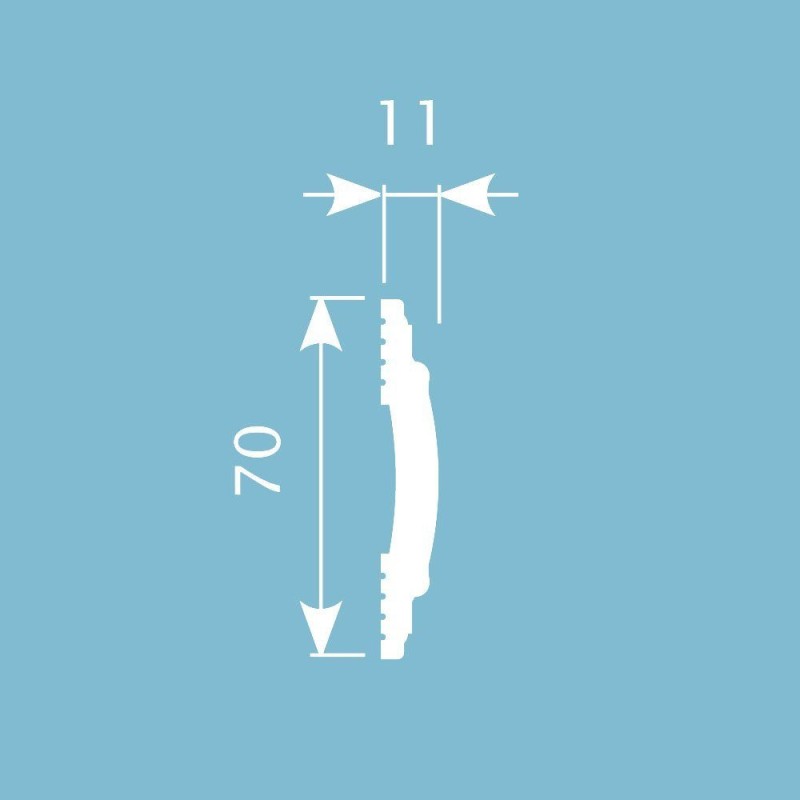 Молдинг М32, 70х11, 2000мм, Экополимер/20