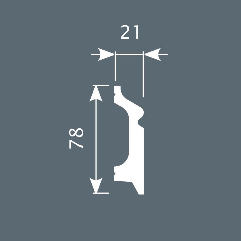 Плинтус П001, 78х21, экополимер