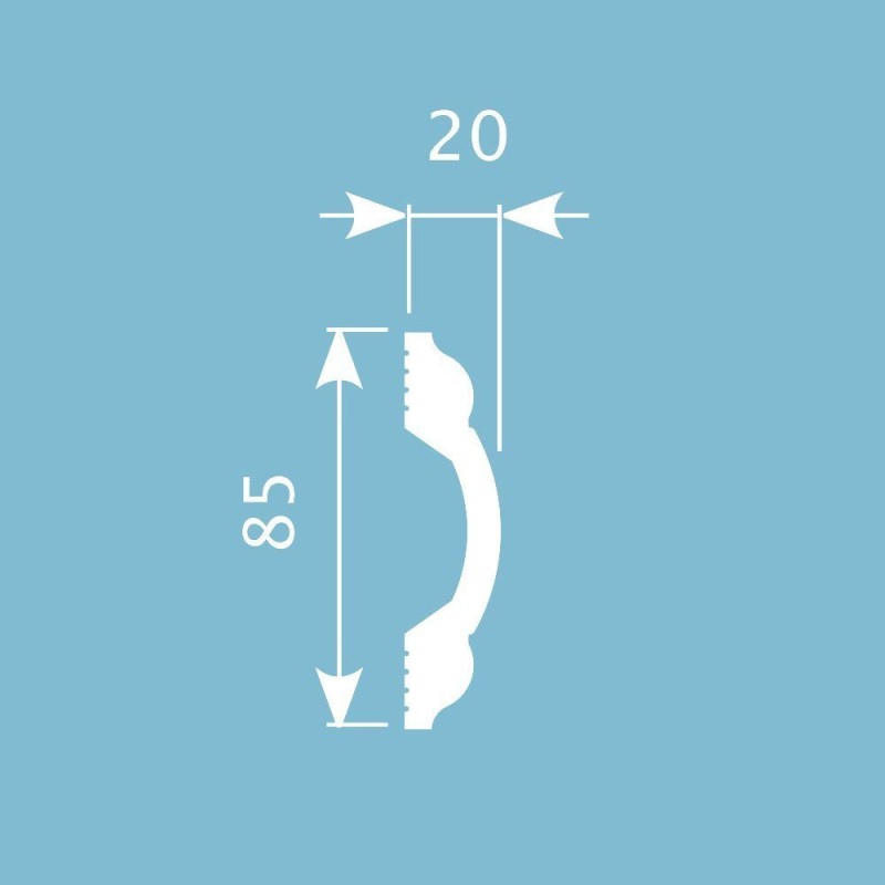 Молдинг М019, 85х20, 2000мм, Экополимер/10