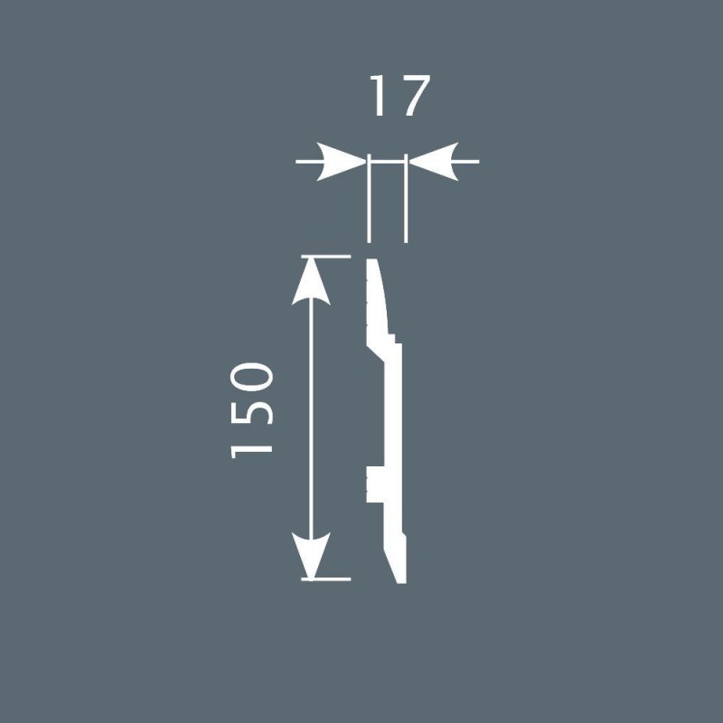 Плинтус П007, 150х17, 2000мм, Экополимер/13