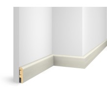 Плинтус 60x16x2400 мм, груша Белая, иск. шпон, EP02