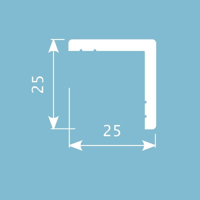 Угол  У001, 25х25, экополимер