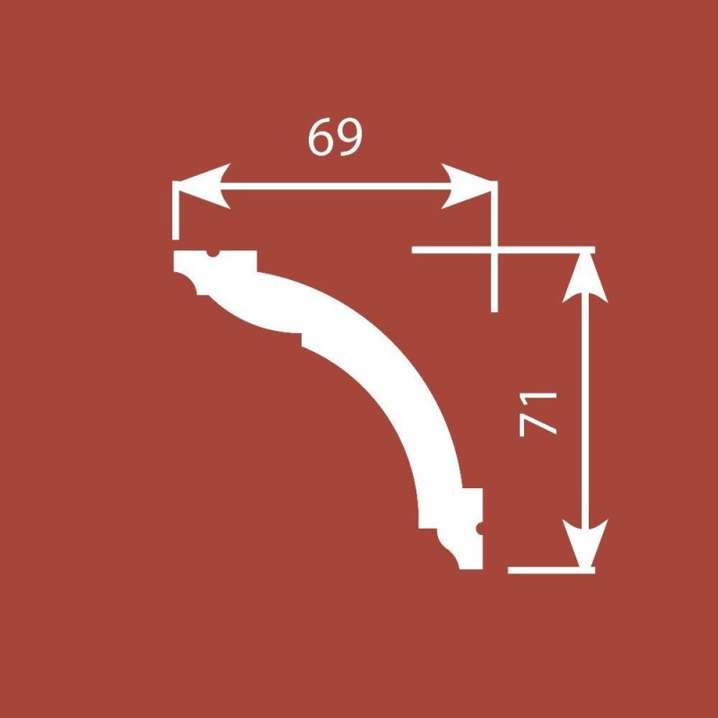 К5, Карниз 69х71, экополимер