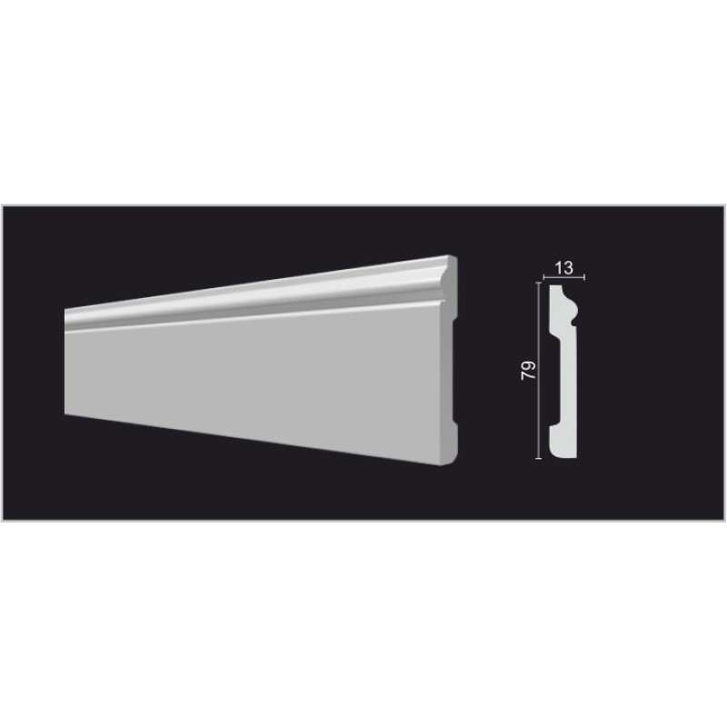 DD005 Плинтус широкий из дюрополимера