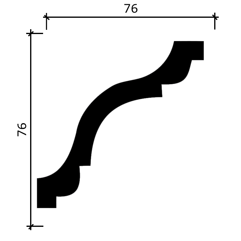 DD44 Карниз потолочный из дюрополимера   