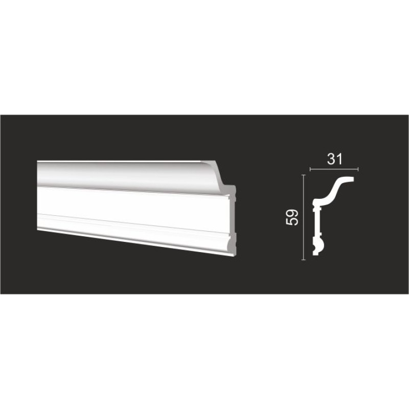 Плинтус потолочный DD501 