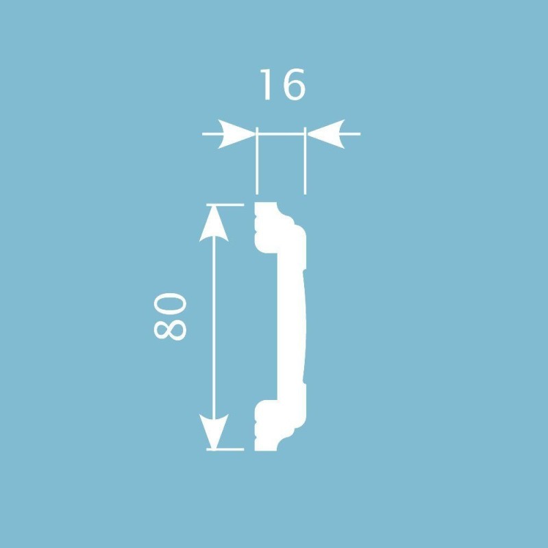 Молдинг М007, 80х16, экополимер